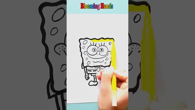Drawing and coloring Spongebob for kids смотреть онлайн