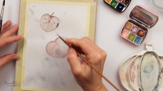 Simple for beginners watercolor painting - step by step смотреть онлайн