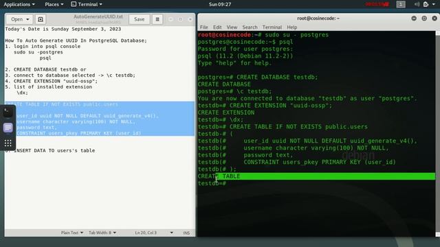 How To Auto Generate UUID In PostgreSQL Database смотреть онлайн