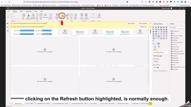 How to recover from a 'refresh data' error in Power BI Desktop смотреть онлайн
