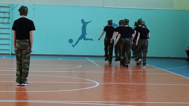 Смотр строя и песни, 8в класс. смотреть онлайн