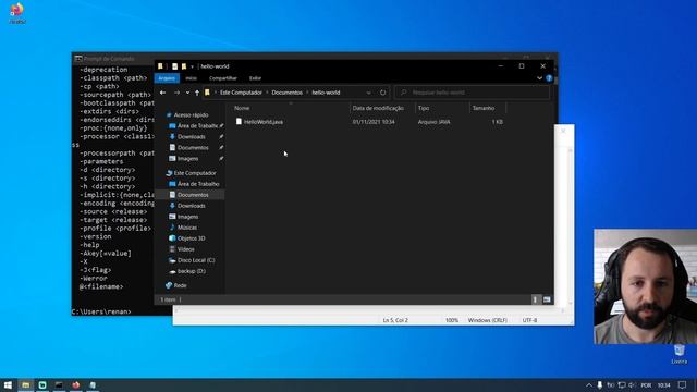 Java - Escrevendo o primeiro Hello World em Java смотреть онлайн