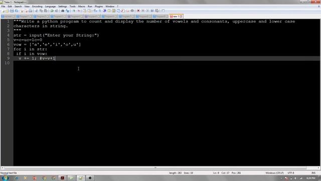 Count and display the number of vowels,consonants,uppercase,lowercase | Python | Class XI CBSE смотреть онлайн