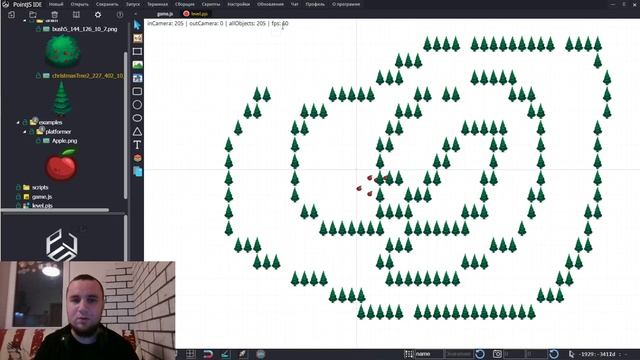 PointJS IDE - Новые данные на карте уровня игры смотреть онлайн