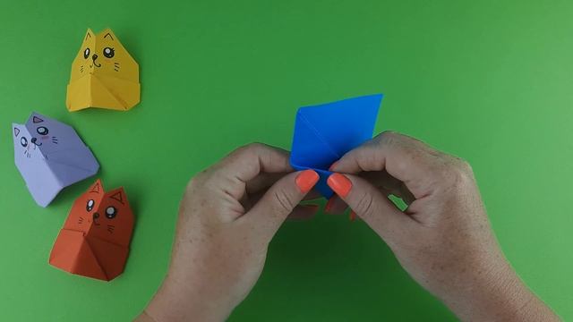 Игрушка-неваляшка из бумаги " Котик" / Оригами игрушка из бумаги / Оригами игрушка для пальчиков смотреть онлайн