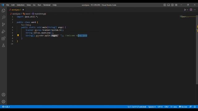 tcs ipa 15 marks coding question java | Find the Count of number of words in a string | JAVA смотреть онлайн
