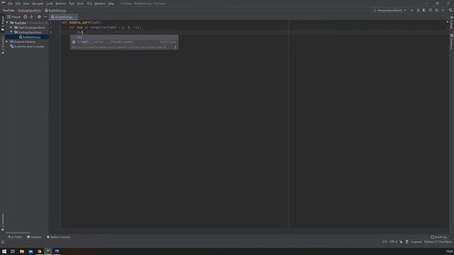 Пузырьковая сортировка. Bubble sort. Python смотреть онлайн