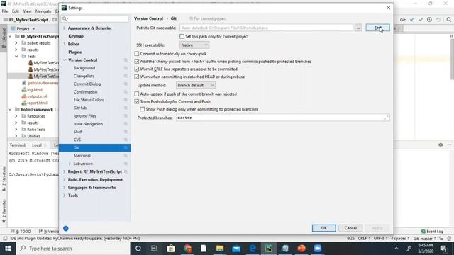 Robot Framework | Configure GIT in Pycharm IDE смотреть онлайн
