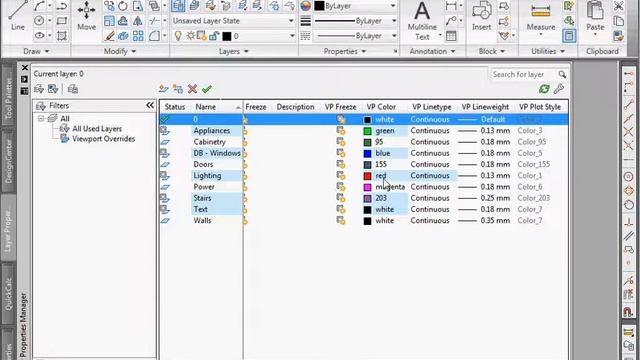 สอน Autocad 2010 [ตอนที่ 89]การกำหนดคุณสมบัติที่แต่งต่างของ Layer смотреть онлайн