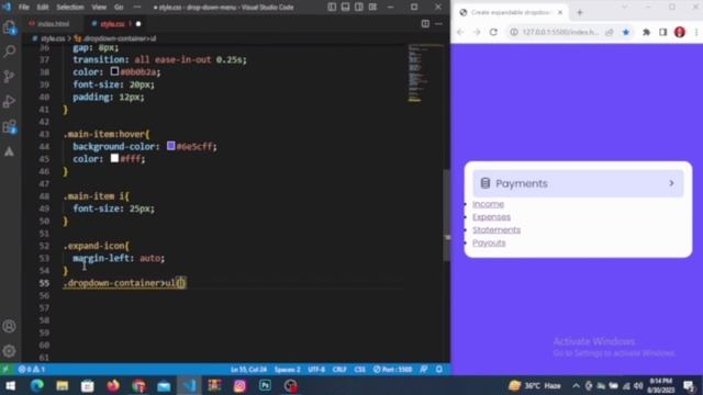 How To Create Expandable Dropdown Menu With HTML, CSS and JavaScript смотреть онлайн