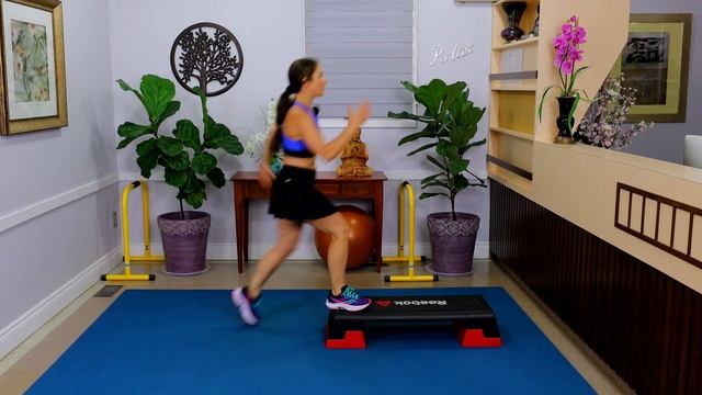 10 Minute Step Aerobics Workout. Cardio Step Exercises. Stepper Cardio Fitness Beginner Intermediat