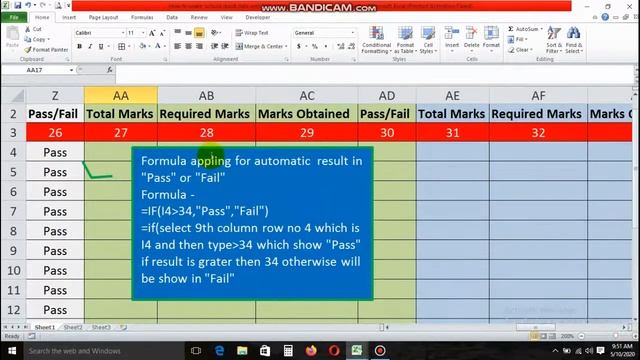 How to make school result sheet in ms excel | Data sheet in excel смотреть онлайн
