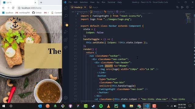 Smooth Scrolling Navbar Transition in ReactJS смотреть онлайн