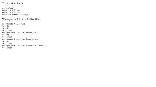 Unix & Linux: How to output to screen overriding redirection? (3 Solutions!!) смотреть онлайн