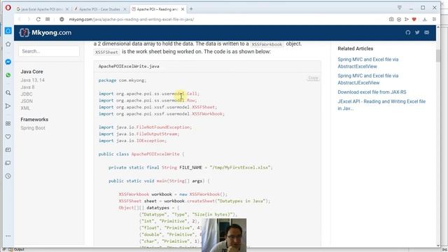 Java Excel 01 Apache POI 01 смотреть онлайн