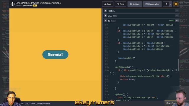 Emoji Particle Physics with JavaScript | ? Candy Clicker | @keyframers 2.21.0 смотреть онлайн
