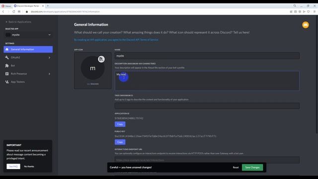 Получение идентификатора приложения Client ID и Client Secret для Oauth2 через Discord.com смотреть онлайн