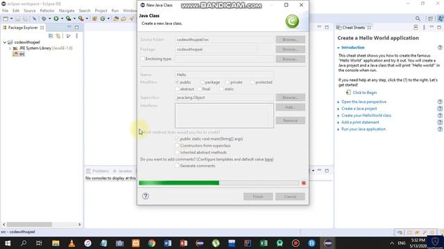 how to write code helloworld! in JAVA using eclipse ide смотреть онлайн