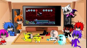 Sonic Characters reacts to FNF Prey and Fight of Flight (Starved Eggman & Furnace  vs Sonic Tails)