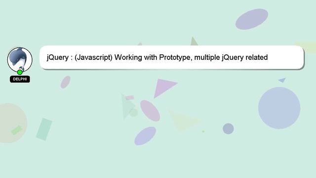 jQuery : (Javascript) Working with Prototype, multiple jQuery related libraries...? смотреть онлайн