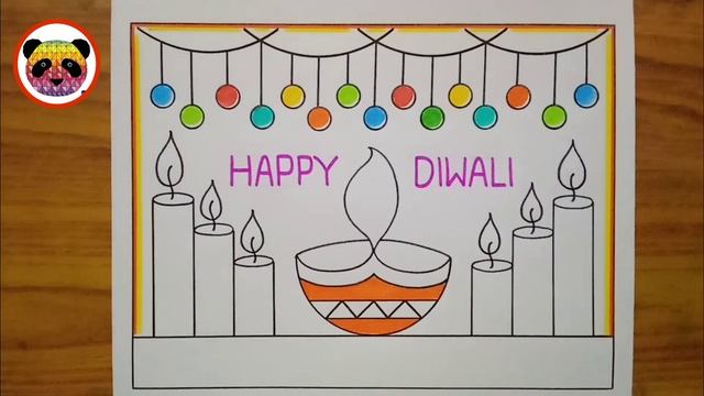 Diwali Drawing / Diwali Drawing Easy / Happy Diwali Drawing / Diwali Festival Drawing / Diwali смотреть онлайн