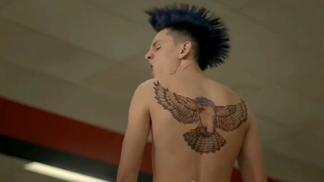 Cobra Kai - Hawk Shows His Back Tatoo