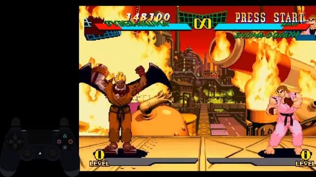 GamePlay | PSX | Marvel Super Heroes VS Street Fighter | Cyber Akuma смотреть онлайн