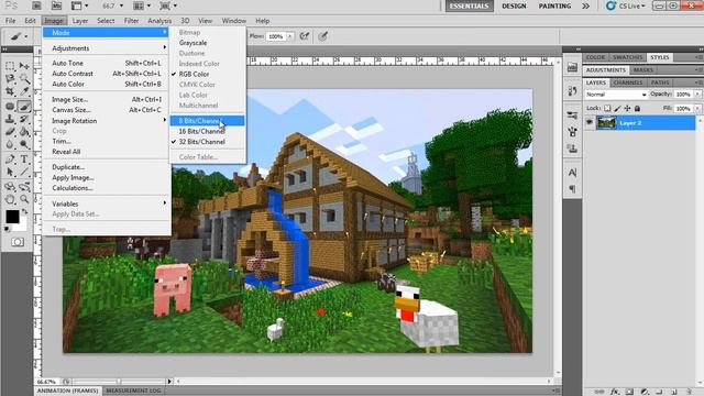 Photoshop Tutorial: How to Convert a 32 or 16 Bit image into an 8 Bit image to save it as a JPEG! смотреть онлайн