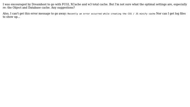 Wordpress: Has anyone used the wordpress plugin w3-total-cache on a Dreamhost VPS successfully? смотреть онлайн