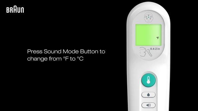 Braun No touch 3-in-1 Thermometer BNT100 - Change from Fahrenheit to Celsius смотреть онлайн