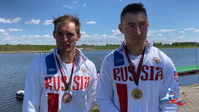 Победитель Максим Спесивцев и призер Виталий Ершов. Кубок Республики Беларусь 2022. К-1 500м смотреть онлайн
