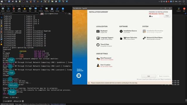Простой сценарий оболочки для создания виртуальной машины KVM | Fedora Server 34 Beta 1.3 смотреть онлайн
