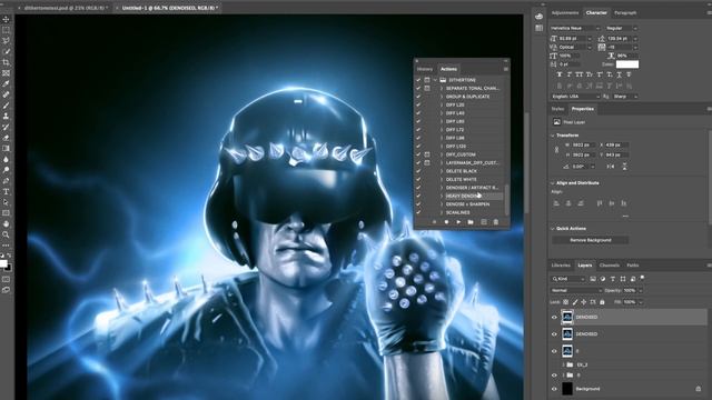 STYLIZED BITMAP COLOR SEPARATION IN PHOTOSHOP | DITHERTONE® смотреть онлайн
