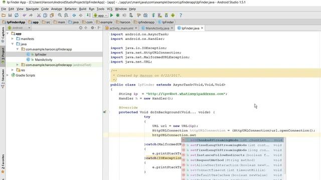 How to find public ip address in Android Studio through JSON API смотреть онлайн