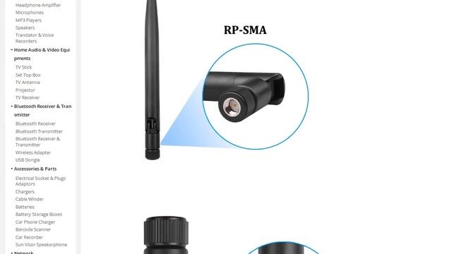 Kebidumei WiFi антенна RP-SMA беспроводной маршрутизатор