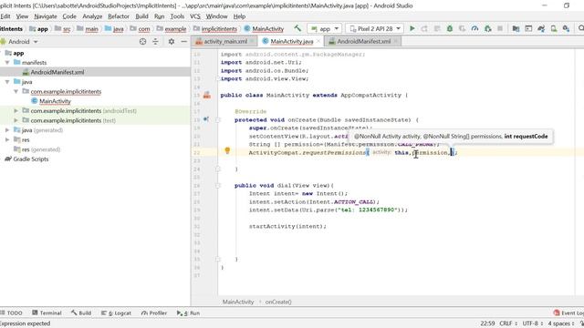 Android Run-time Permissions and Calling Activities From Other Applications | Implicit Intents смотреть онлайн