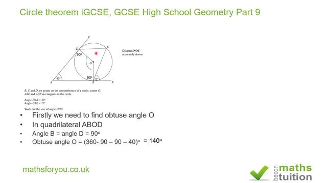 .Circle theorem iGCSE, GCSE High School Geometry Part 11 смотреть онлайн