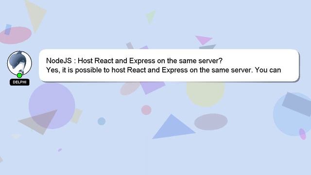 NodeJS : Host React and Express on the same server? смотреть онлайн