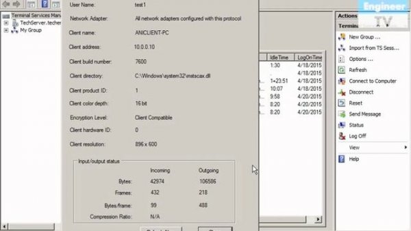 Concept of Terminal Services Manager of Terminal Server in Windows Server 2008