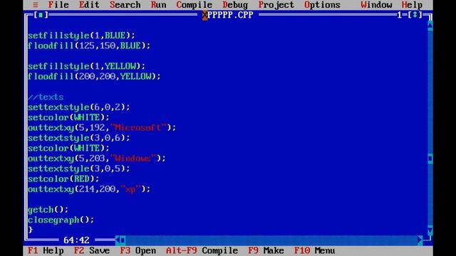 Draw windows xp logo in c++ using graphics.h | CID смотреть онлайн