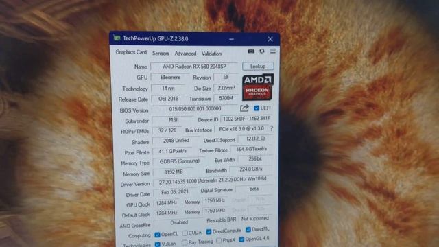 Видеокарта MSI RX580 8G 2048SP смотреть онлайн