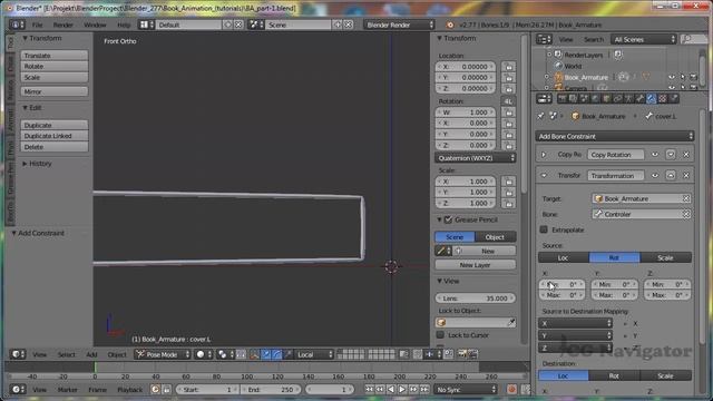 Как сделать анимацию книги в программе Blender (часть 1). смотреть онлайн