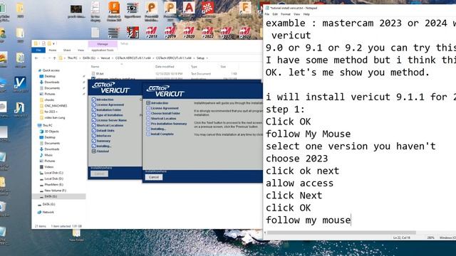 Tutorial Install Vericut And Interface old version can Run On New Version Mastercam! смотреть онлайн
