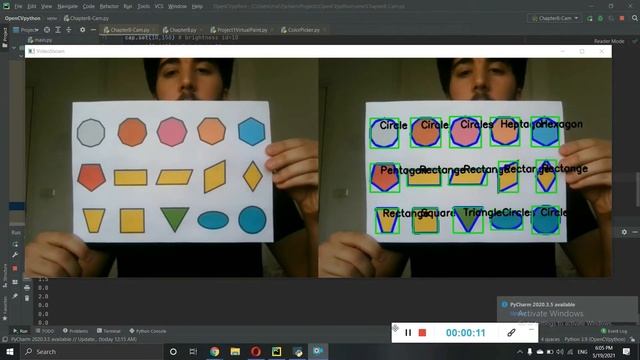 OpenCV shape and Contour Detection смотреть онлайн