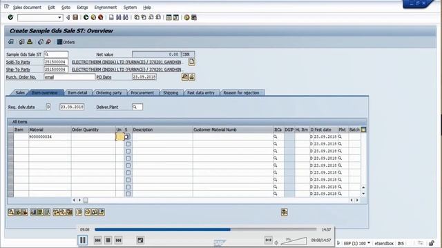 Create Sales Order in SAP смотреть онлайн