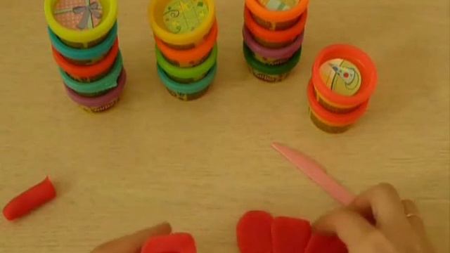 Цветок роза из пластилина Плей До. Видео для детей. Play Doh Video For Children