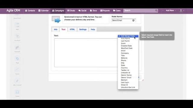 Send Email node in Agile CRM смотреть онлайн