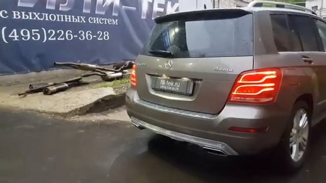 Спортивный глушитель на Mercedes GLK300
