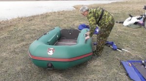 первый спуск лодки HUNTER 290 лк и мотора MERCURY 5 на воду