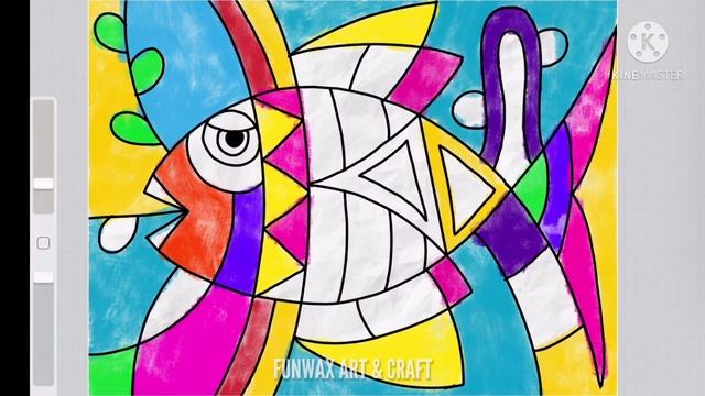 Cubism Art Fish Drawing | Easy Contemporary Art Lesson  | Draw Fish In Modern Art Style